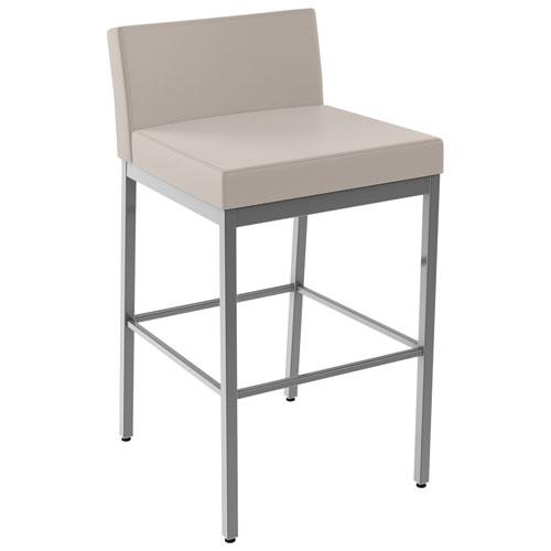 Tabouret de bar contemporain à hauteur de bar Fairfield Plus - Crème/Gris