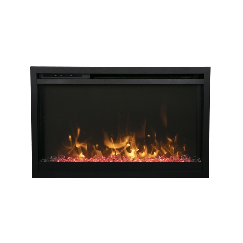 TRD 26" Xtra Slim Electric Fireplace comes with Glass, Trim and a remote