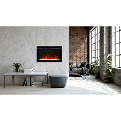 TRD 26" Xtra Slim Electric Fireplace comes with Glass, Trim and a remote