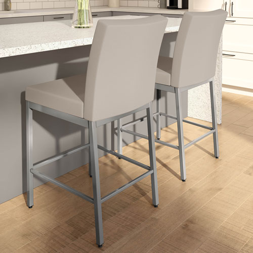 Perry Plus Traditional Counter Height Barstool - Cream/Grey