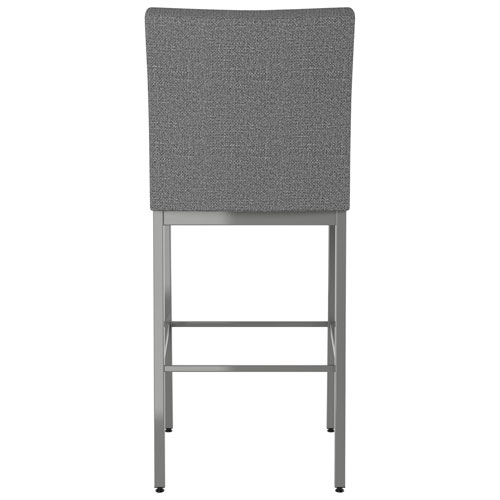 Perry Plus Traditional Counter Height Barstool - Grey Woven/Metallic Grey