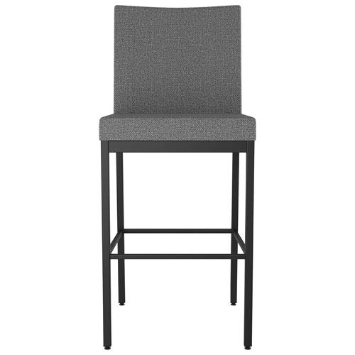 Perry Plus Traditional Bar Height Barstool - Grey Woven/Black