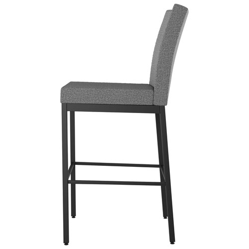 Perry Plus Traditional Bar Height Barstool - Grey Woven/Black