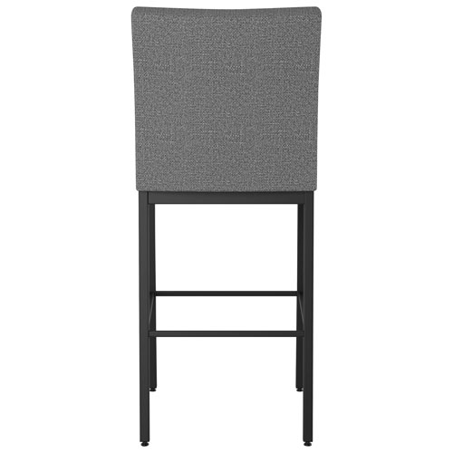 Perry Plus Traditional Bar Height Barstool - Grey Woven/Black