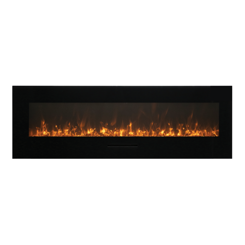 WM-FM-BG 72" Linear Electric Fireplace comes with an installed Logset.