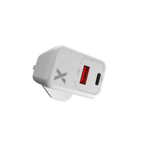 Adaptateur d’alimentation mural USB type C et USB Type A de 20 W à 2 prises