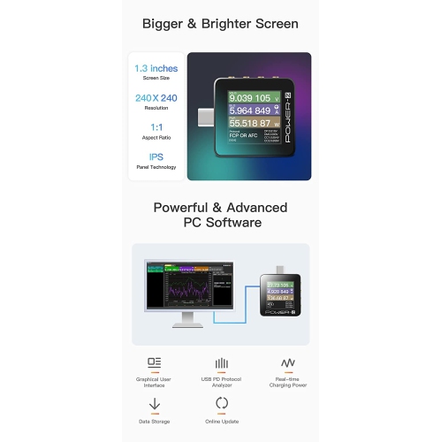 Replacement ChargerLAB Power-Z Portable USB PD Tester