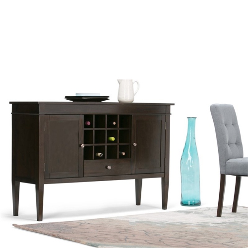 ATLIN DESIGNS  Sideboard And Wine Rack In Tobacco Brown