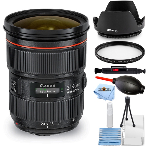 CANON  Ef 24-70MM F/2.8L Ii Usm Zoom Lens (Black) 5175B002 - 7PC Accesssory Bundle