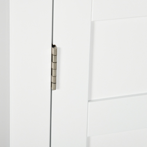 kleankin Bathroom Wall Cabinet, Medicine Cabinet, Over Toilet Storage Cabinet with Adjustable Shelves for Kitchen, Entryway, White