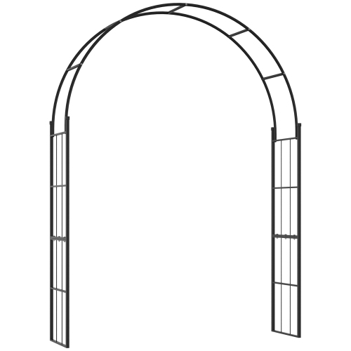 Outsunny Treillis d'arche de jardin de 2,1 m, tonnelle de mariage extérieure pour cérémonie pour rosiers grimpants, vignes et plantes