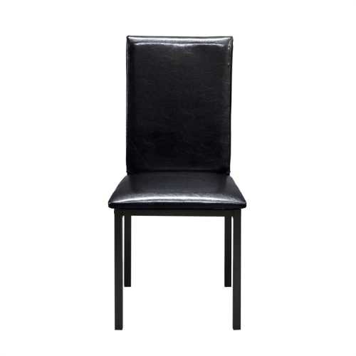 Lexicon Tempe 48" Transitional Metal Writing Desk with chair in Black/Dark Brown