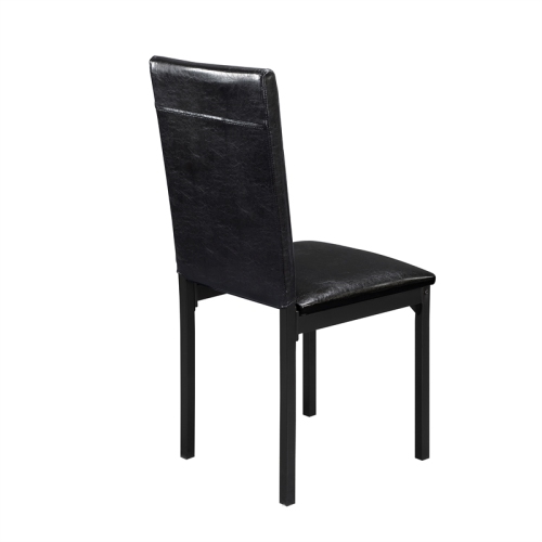 Lexicon Tempe 48" Transitional Metal Writing Desk with chair in Black/Dark Brown