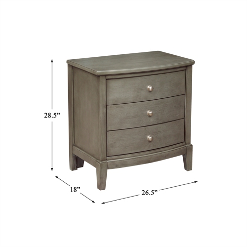 Lexicon Cotterill Nightstand in Gray