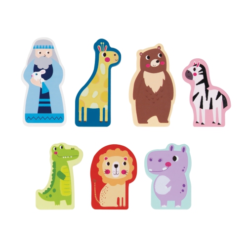 TOOKYLAND Jouet Arche de Noé - 9pcs - Jeu de Tri et d'Association en Bois avec Arche, Figurines et Livret, pour Enfants de 3 ans et plus