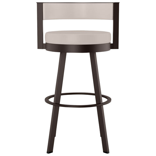 Browser Contemporary Bar Height Barstool - Cream/Brown