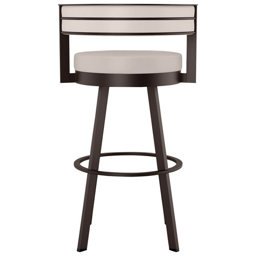 Browser Contemporary Bar Height Barstool - Cream/Brown