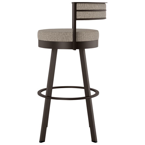 Browser Contemporary Bar Height Barstool - Beige Brown Woven/Brown