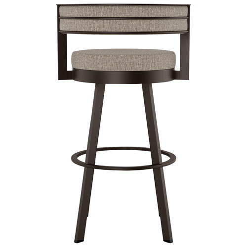 Browser Contemporary Bar Height Barstool - Beige Brown Woven/Brown