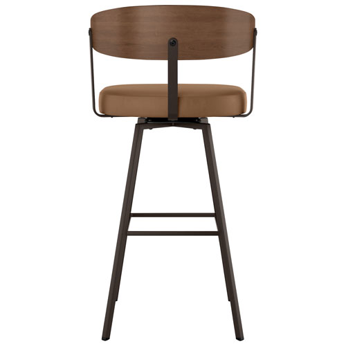 Quinton Contemporary Bar Height Barstool - Tan/Light Brown/Dark Brown