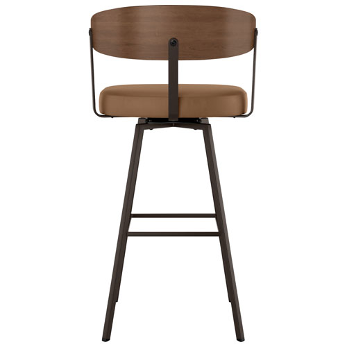 Quinton Contemporary Counter Height Barstool - Tan/Light Brown/Dark Brown