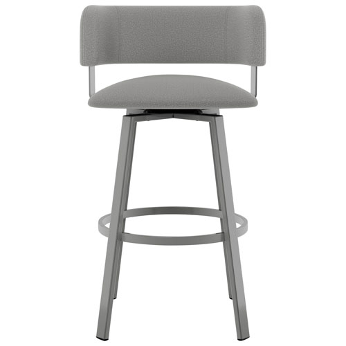 Tabouret de bar contemporain à hauteur de comptoir Stinson - Gris/Gris métallique