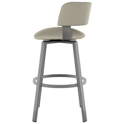 Stinson Contemporary Bar Height Barstool - Greige/Metallic Grey