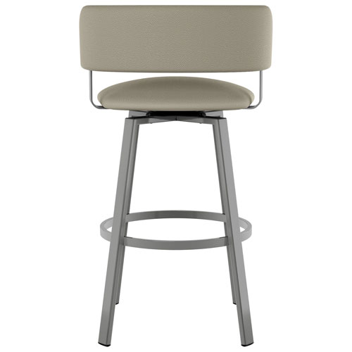 Stinson Contemporary Bar Height Barstool - Greige/Metallic Grey
