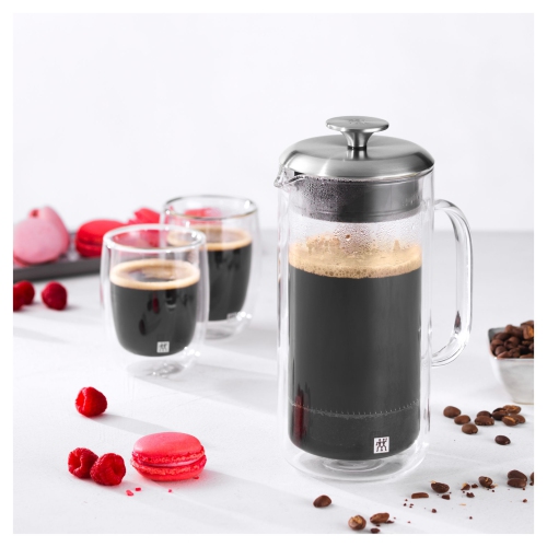 ZWILLING Sorrento Plus Double-Wall French Press, Transparent