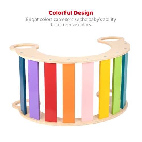 TOOKYLAND Arche d'Escalade en Bois - Jouet de Grimpe à Bascule Montessori pour Enfants de 3 Ans +