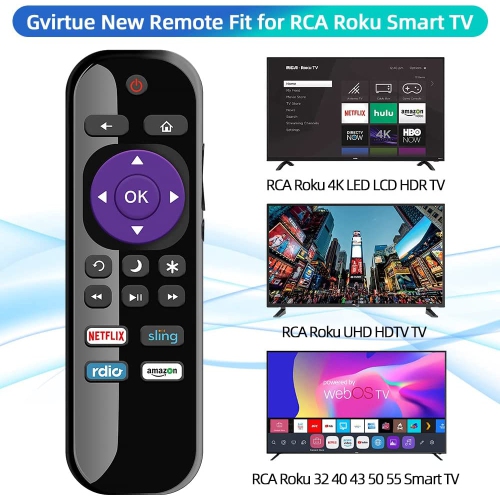 Universal Roku Remote Control Replacement for RCA Roku Smart TV Remote and Roku RCA Smart TV 32 40 43 49 50 55 60 65 70 inch, 4K LED LCD HDR UHD