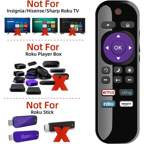 Universal Roku Remote Control Replacement for RCA Roku Smart TV Remote and Roku RCA Smart TV 32 40 43 49 50 55 60 65 70 inch, 4K LED LCD HDR UHD