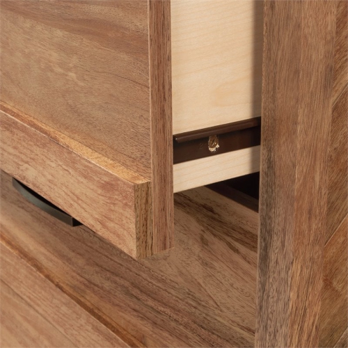 Bowery Hill Engineered Wood 3-Drawer Chest in Sindoori Mango