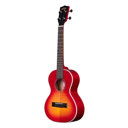 Kala Gloss Flame Maple Tenor Ukulele - Cherry Burst