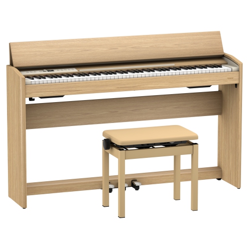 Roland F701 Digital Piano with Stand and Bench - Light Oak