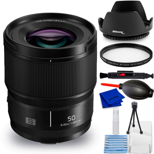 Panasonic Lumix S 50mm f/1.8 Lens S-S50 - 7PC Accessory Bundle 