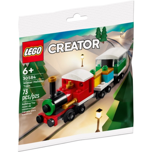 LEGO Creator: Winter Holiday Train - 73 Piece Building Kit [LEGO, #30584, Ages 6+]
