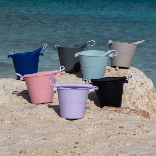 Scrunch Foldable Silicone Bucket and Spade Set - Duck Egg Blue