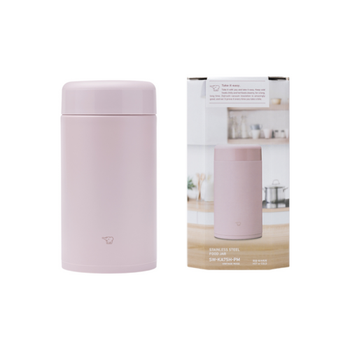 Contenant à nourriture en acier inoxydable de Zojirushi SW-KA75HPM - Rose rétro