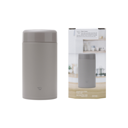 Zojirushi Stainless Steel Food Jar SW-KA75HHM - Medium Gray