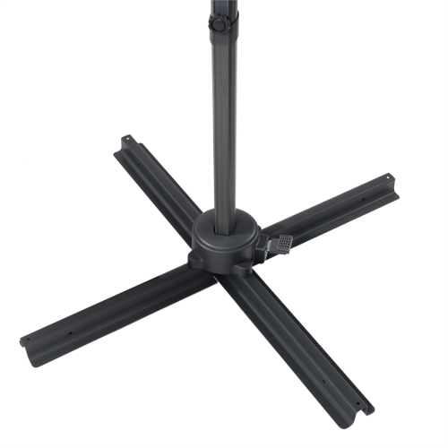 CorLiving Gray Fabric Offset Patio Umbrella