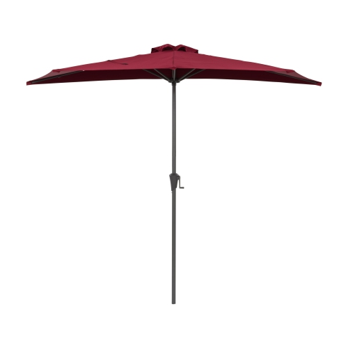 CORLIVING  8.5Ft Uv Resistant Half Umbrella