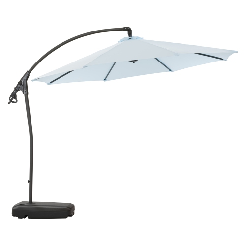 CorLiving 9.5 Ft Cantilever Patio Umbrella in Light Blue