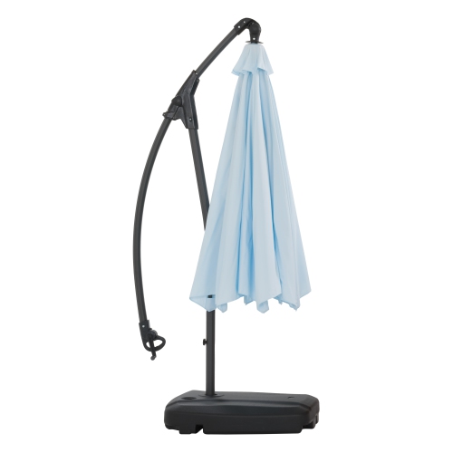 CorLiving 9.5 Ft Cantilever Patio Umbrella in Light Blue