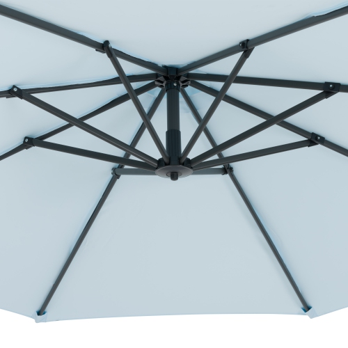 CorLiving 9.5 Ft Cantilever Patio Umbrella in Light Blue