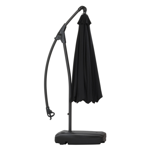 CorLiving 9.5 Ft Cantilever Patio Umbrella in Black