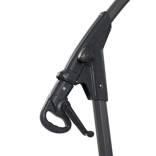 CorLiving 9.5 Ft Cantilever Patio Umbrella in Black