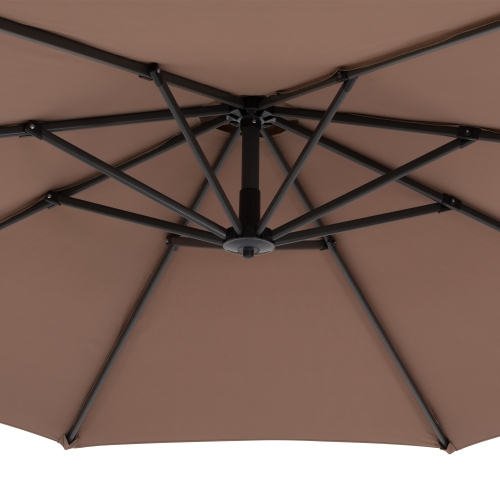 CorLiving 9.5 Ft Cantilever Patio Umbrella in Sand