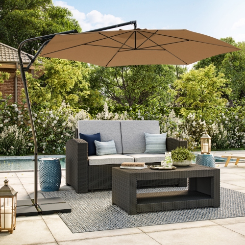 CorLiving 10ft Cantilever Patio Umbrella, Tilting