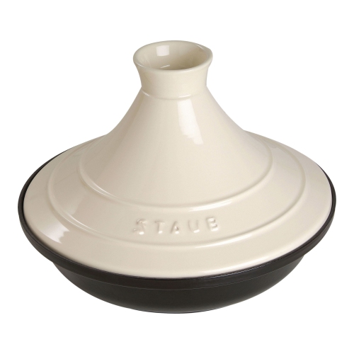 STAUB Specialities 28 cm Cast Iron Tajine, Cream